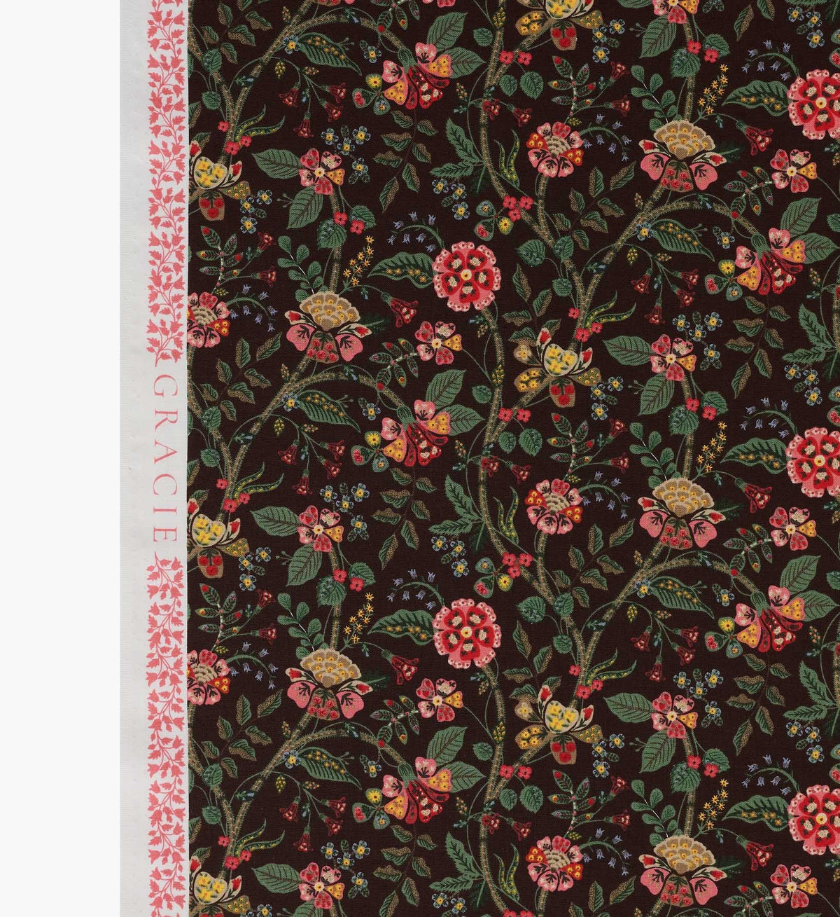 Gracie Cotton Fabric - Cocoa