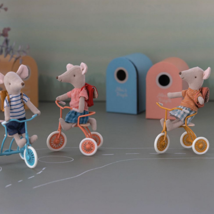 Abri à Tricycle for big sibling mouse - coral