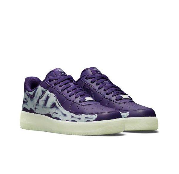 Nike Air Force 1 Low '07 QS Purple Skeleton Halloween