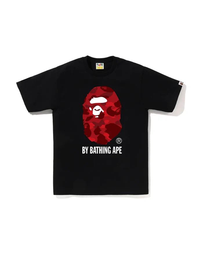 BAPE COLOR CAMO BY BATHING APE TEE M BLACK X RED