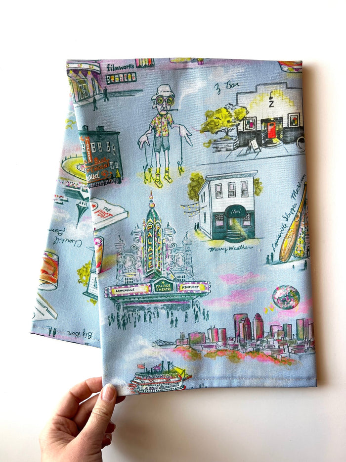 Bri Bowers - Louisville Blue Pattern Tea Towel