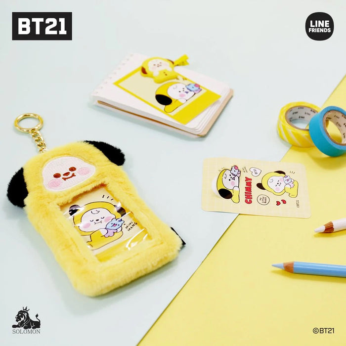 BT21 JAPAN - Official Fur Photocard Holder Keyring