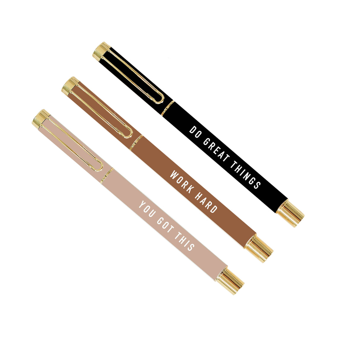 Motivational Metal Pen Set - Neutrals