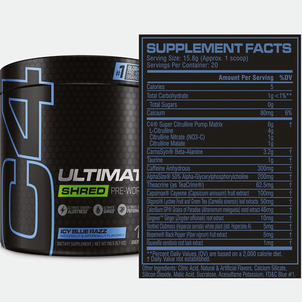 Cellucor C4 Ultimate SHRED Pre-Workout 20 Servings