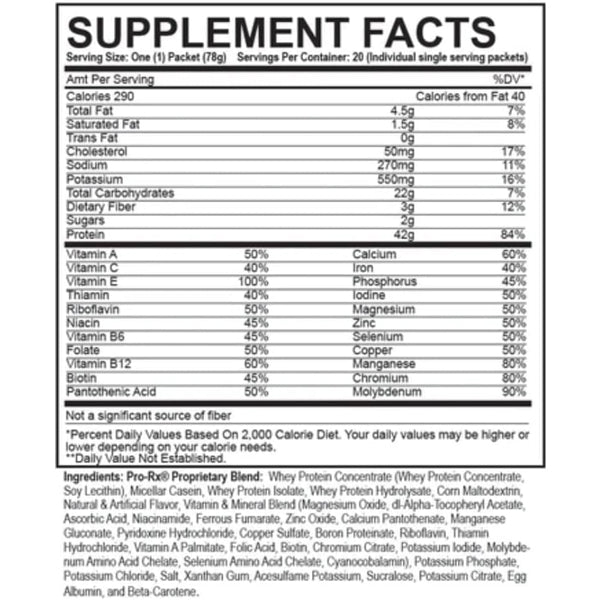 EAS Myoplex Maximum Muscle Builder 20 Pack