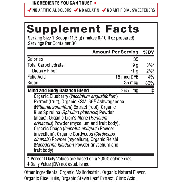 Force Factor Organics Blues Superfood Powder