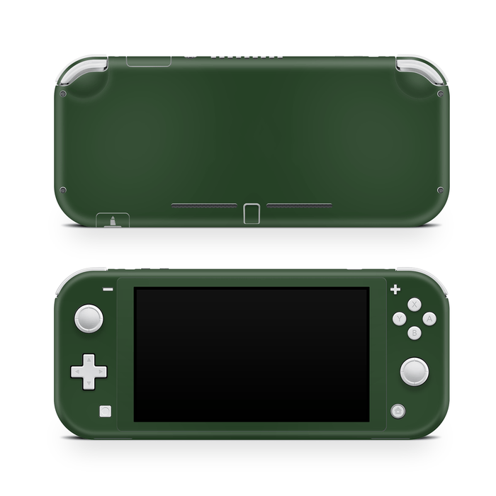 Forest green Nintendo Switch Lite skin with deep matte finish on premium vinyl