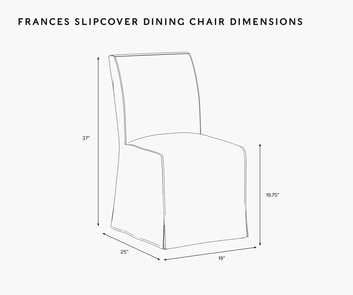 Frances Slipcover Dining Chair - Ditsy Dahlia Navy