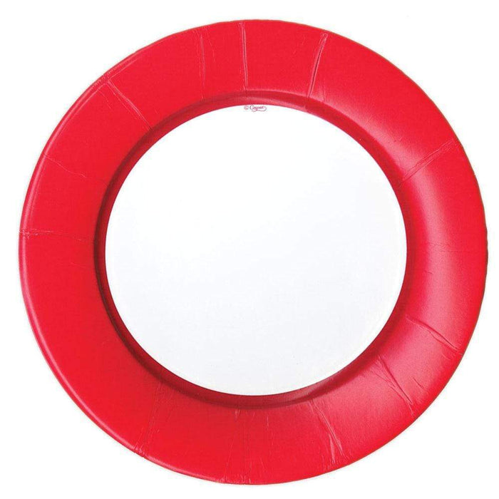 Linen Red Large Plates