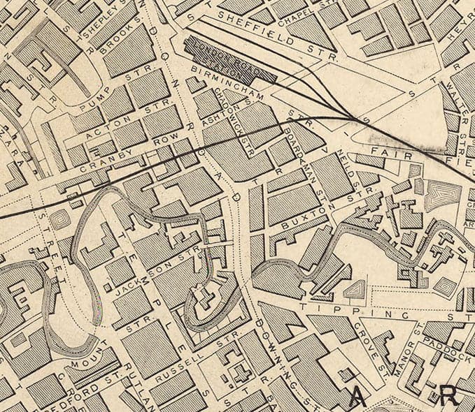 Manchester Face Mask / Neck Gaiter with vintage map print of Manchester and Its Environs by John Rapkin, 1851