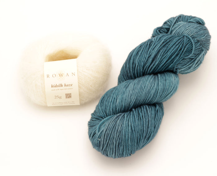 Malabrigo - Arroyo & Rowan - Kidsilk Haze / Reflecting Pool & Cream