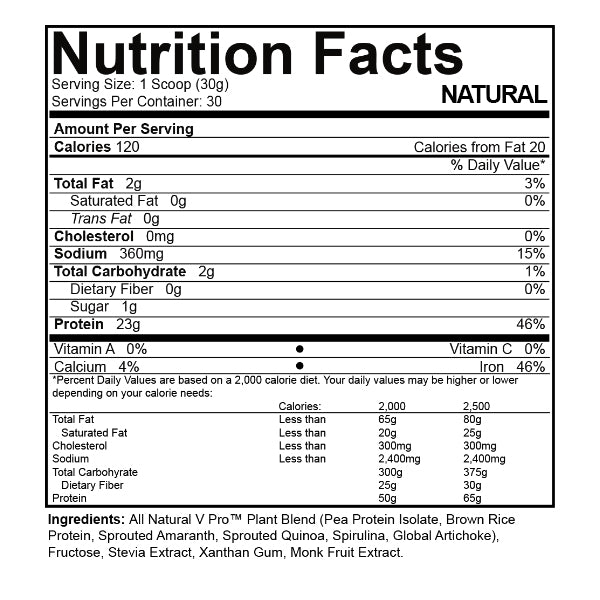 NutraKey V Pro Plant Protein 2lbs