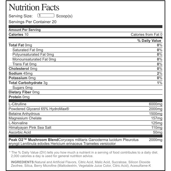 O15 Expansion Stim-Free Pre-Workout 20 Servings