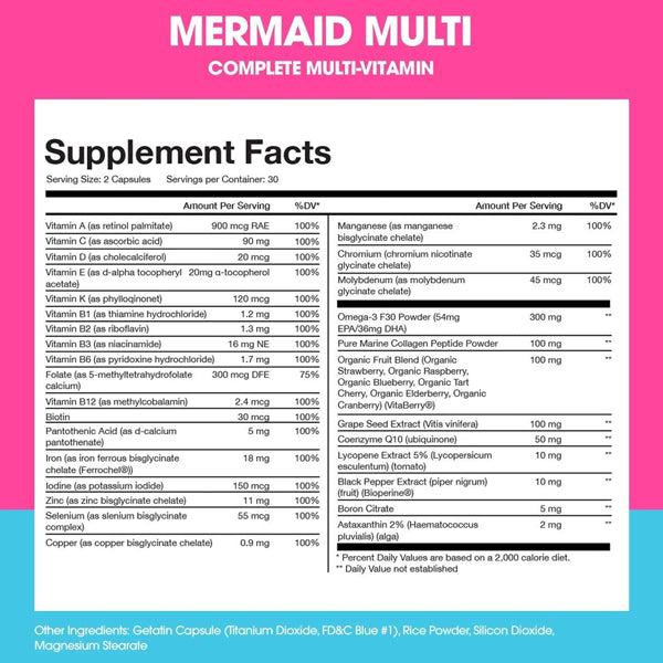 Obvi Mermaid Multi Complete Multi-Vitamin Capsules