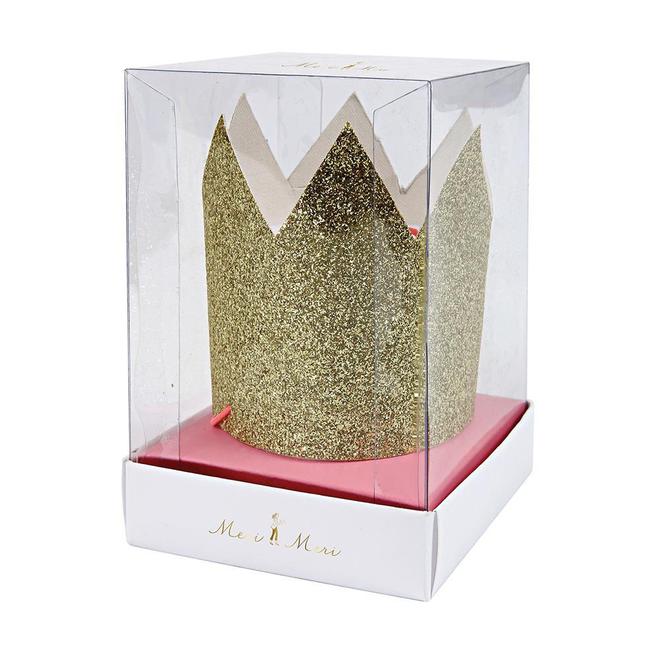 Party Hats Gold Crowns 8 Ct