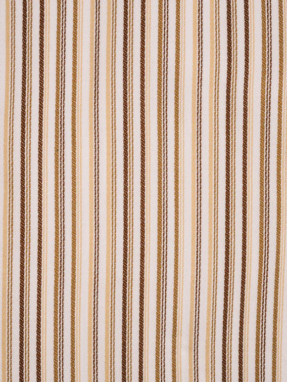 Steven Land Mens Brown Striped 100% Cotton French Cuff Spread Collar Dress Shirt
