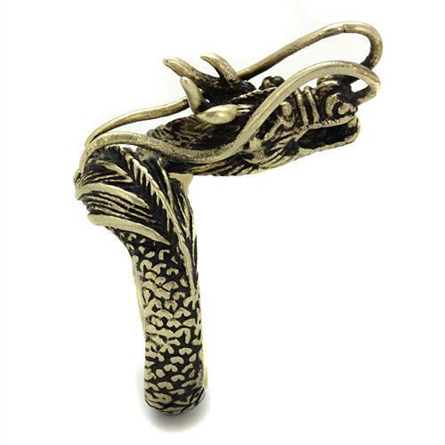 TK2444 - IP Antique Copper Stainless Steel Ring with Epoxy in Jet