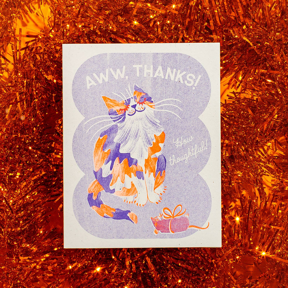 Aww, Thanks! Cat - Risograph