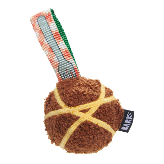 BARK Super Chewer A Squeaky Meat-A-Ball Dog Chew Toy M