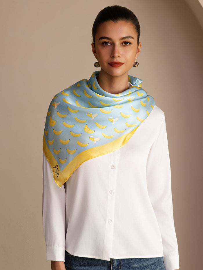 [Blue Banana] SilkSilky Scarf 002