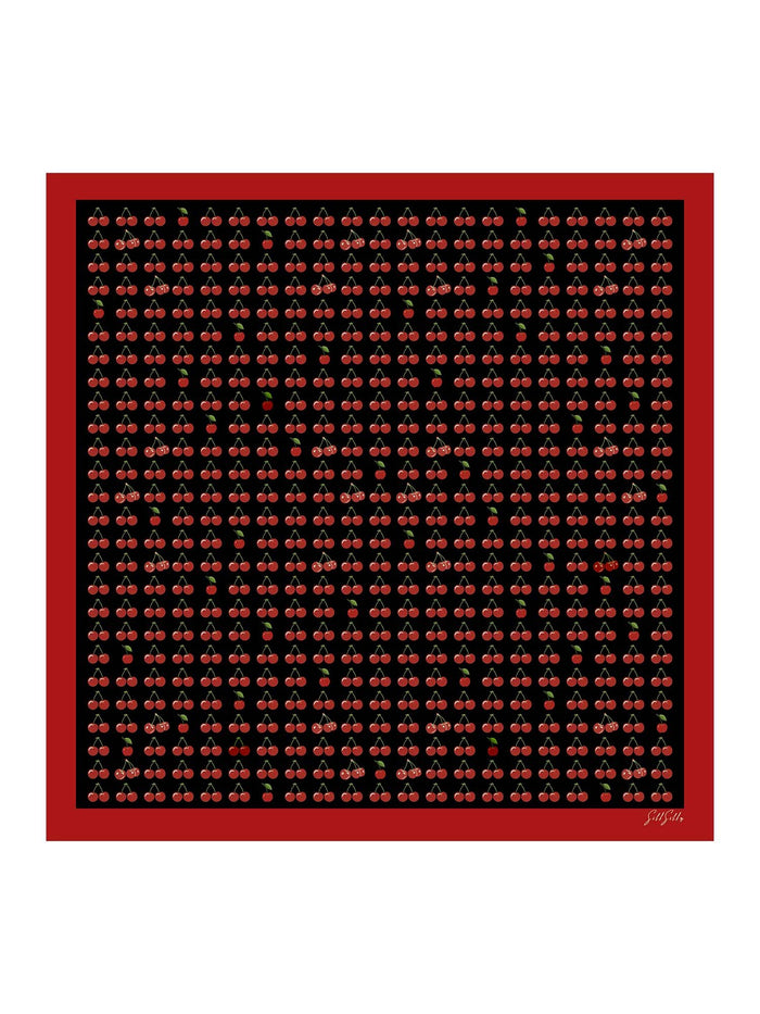 [Black Cherry] SilkSilky Scarf 001