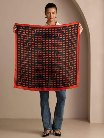 [Black Cherry] SilkSilky Scarf 003