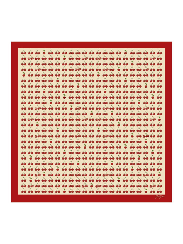 [Beige Cherry] SilkSilky Scarf 001