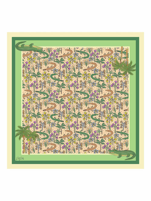 [Sand Crocodile] SilkSilky Scarf 001