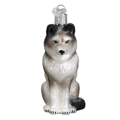 Sitting Wolf Ornament