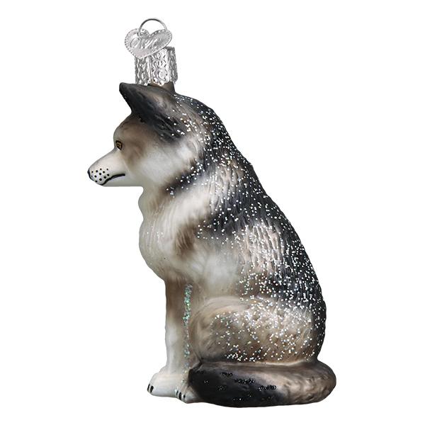 Sitting Wolf Ornament