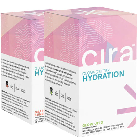 2 x 20pk Cira Glow-Getter Hydration Stick Packs
