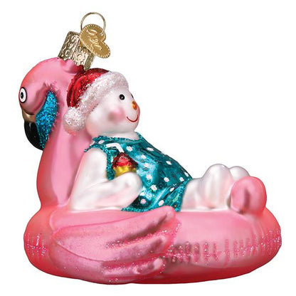 Pool Float Snowman Ornament