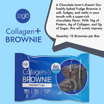 321glo Collagen+ Protein Brownies 12pk