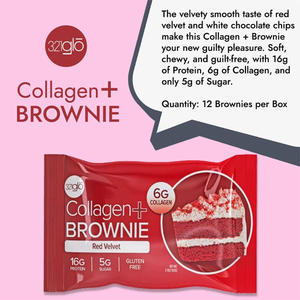 321glo Collagen+ Protein Brownies 12pk