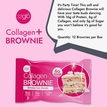 321glo Collagen+ Protein Brownies 12pk