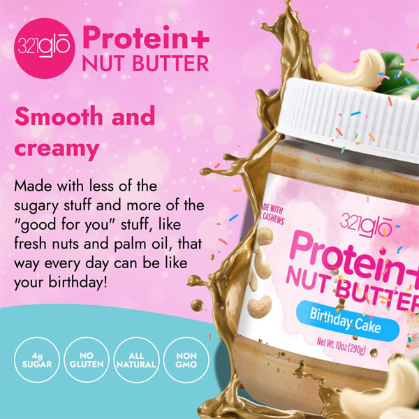 321glo Protein+ Nut Butter 10oz