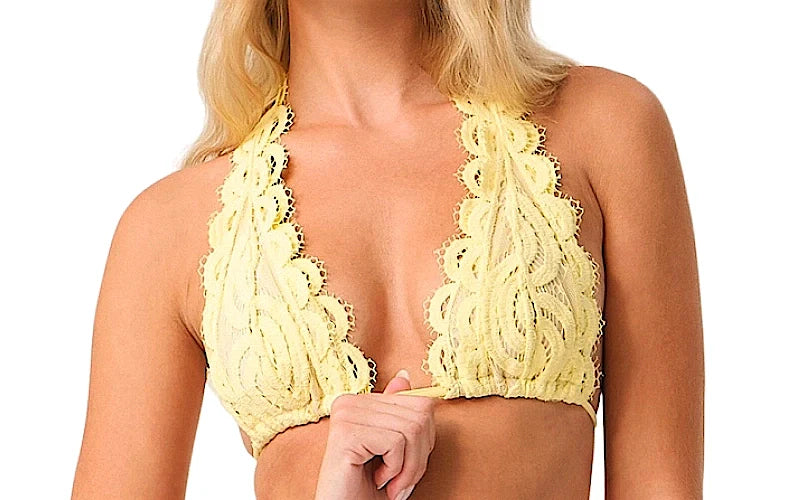 Lace Halter-Lace Fanned Bikini