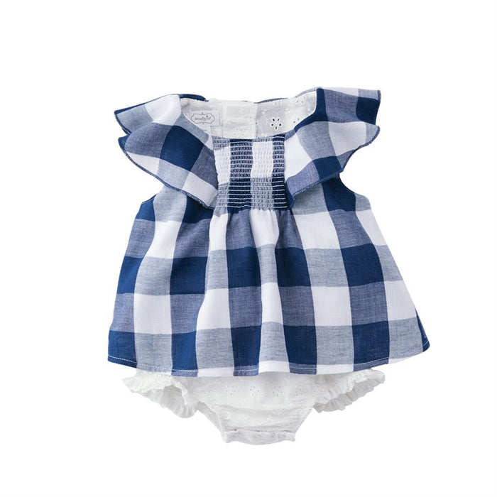 6-9M Gingham Overlay Crawler