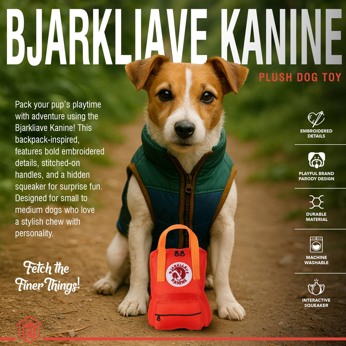 Chomp Haus - Bjarkliave Kanine – Plush Squeaky Designer Dog Toy