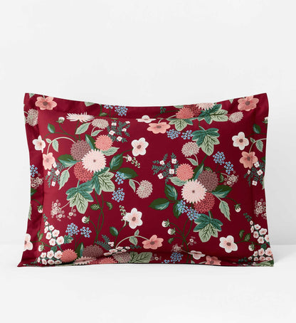 Percale Sham - Dahlia Merlot