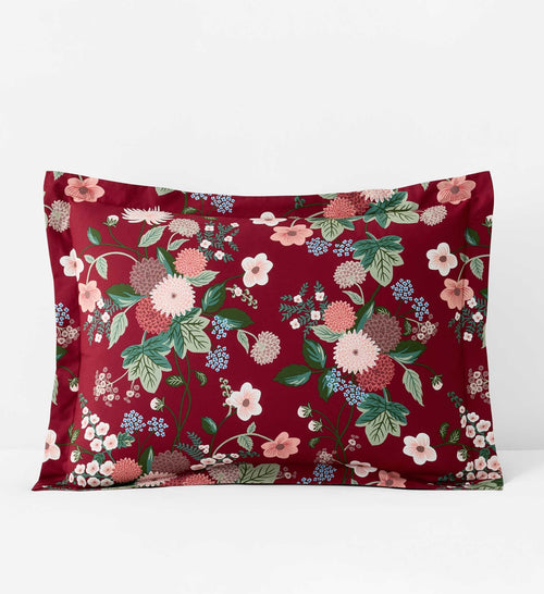 Percale Sham - Dahlia Merlot