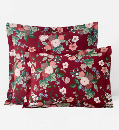 Percale Sham - Dahlia Merlot