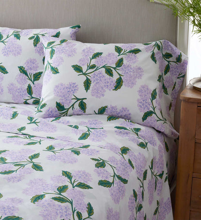 Percale Sheet Set - Hydrangea Lilac