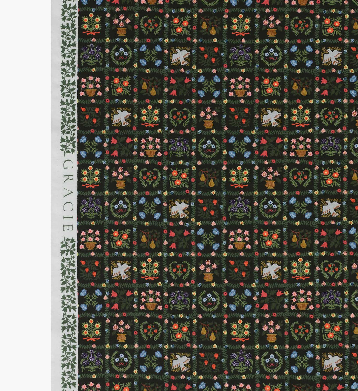 Helena Cotton Fabric - Black