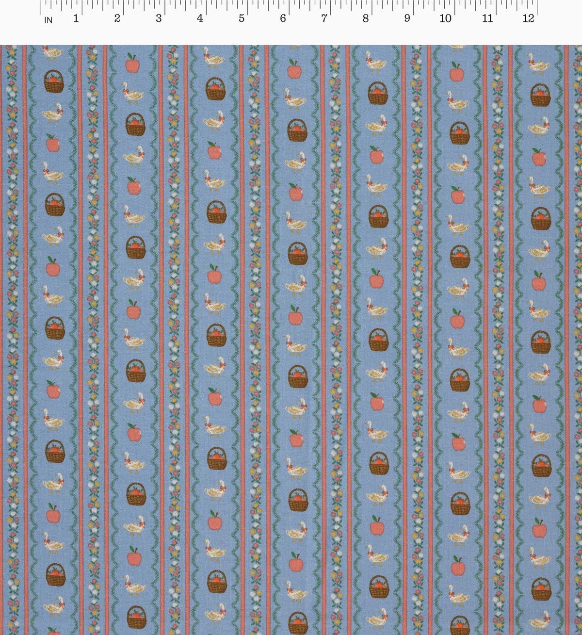 Farmhouse Stripe Cotton Fabric - Slate