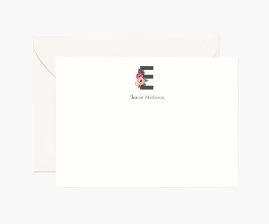 Monogram Personalized Stationery - E