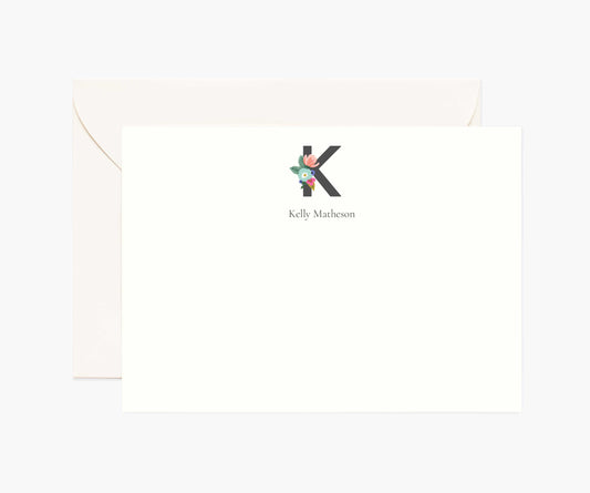 Monogram Personalized Stationery - K