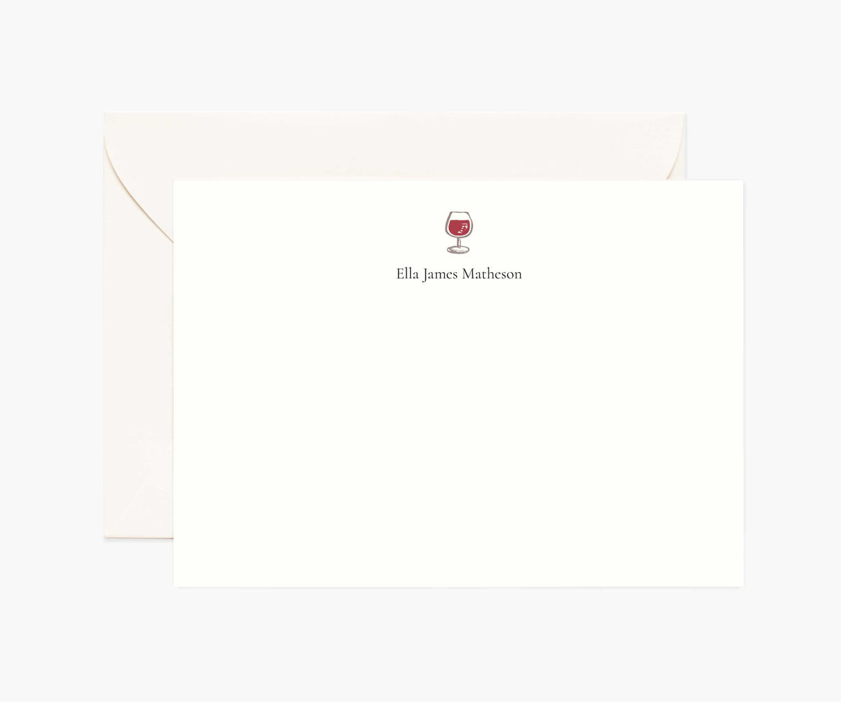 Food & Drink Personalized Stationery  - Red Wine