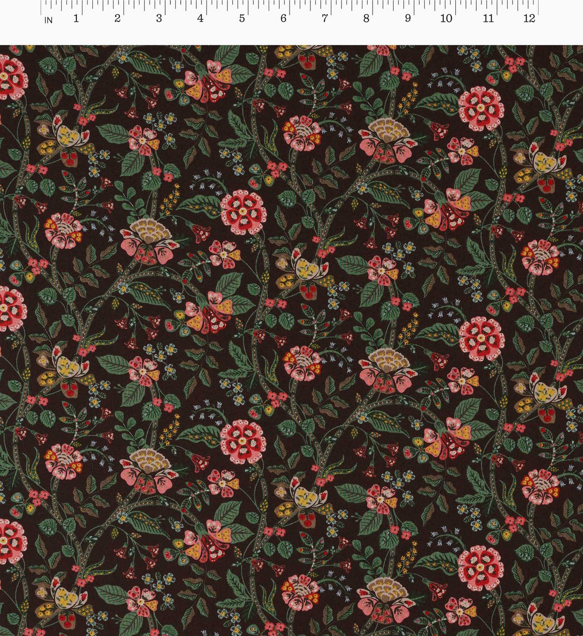 Gracie Rayon Fabric - Cocoa