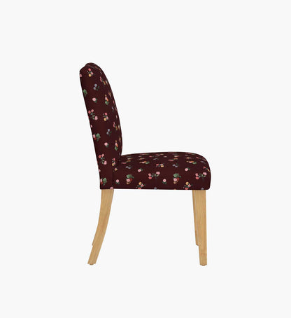 Lorraine Dining Chair - Ditsy Dahlia Burgundy